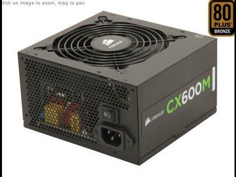 Unboxing CORSAIR CX600M 600W 80 PLUS BRONZE Modular Power Supply