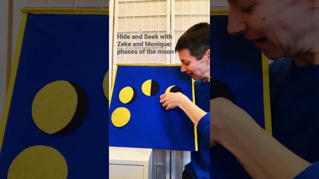 Hide and Seek with Zeke and Monique: phases of the moon in felt