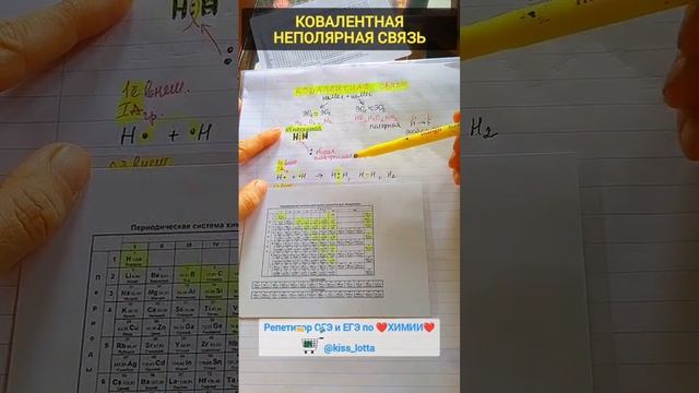 Колентная НЕполярная связь #репетиторпохимии #экзаменпохимии #егэ #огэ #химиядетям #химияпросто #
