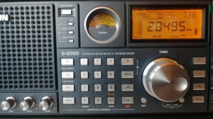 28495 кГц диапазон 10 метров, слушаем радиолюбителей на Tecsun S-2000.