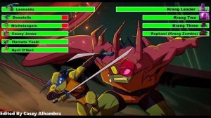 Rise of the Teenage Mutant Ninja Turtles: The Movie (2022) Final Battle with healthbars 1/4