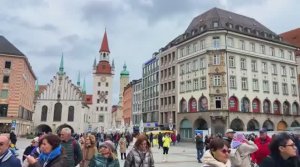 Пешая экскурсия по Мюнхену, Германия. Красивый немецкий город