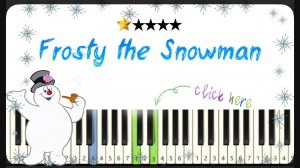 Frosty the Snowman - как играть на фортепиано - ПРОСТЫЕ НОТЫ ДЛЯ НАЧИНАЮЩИХ