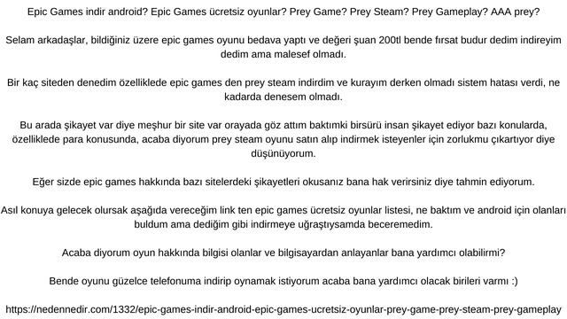 Epic Games indir android Epic Games ücretsiz oyunlar Prey Game Prey Steam Prey Gameplay AAA prey Se смотреть онлайн