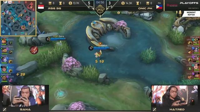 ONIC PH VS RSG SG (PHILIPPINES VS SINGAPORE) PLAYOFFS DAY 2 GAME 1 - M3 смотреть онлайн