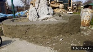 Имитация подпорной стены и нарезка под природный камень