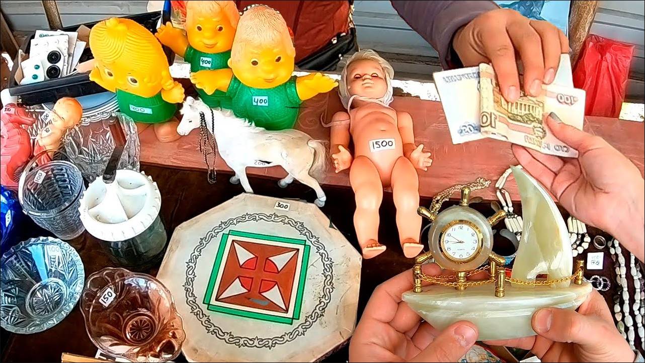 Поход на барахолку. Модель танка 10000р. Ищу в хламе ценное. Блошиный рынок на Удельной / Уделка