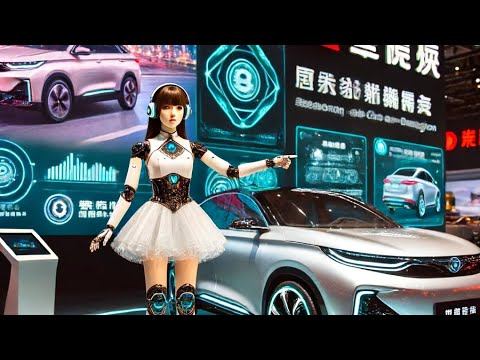 Девушка робот презентация китайских авто моделью которая попала в тренды и рекомендации ютуба