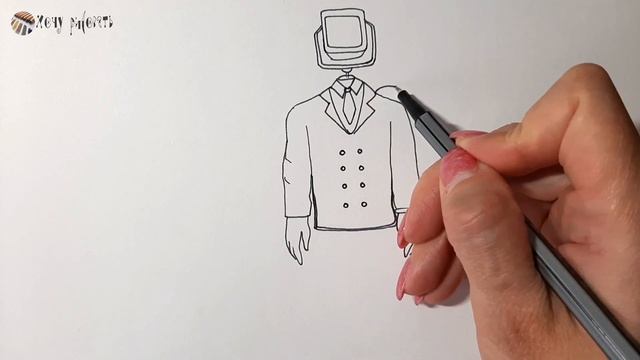 Рисуем Титан TV Man Skibidi Toilet / Drawing Titan TV Man