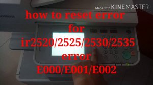 reset error E000/001/002 for canon ir2520/2525/2530/2535