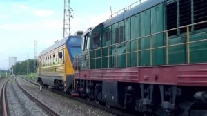 "Чудо техника!" ЧМЭ3-4125 с автомотрисой "Север"