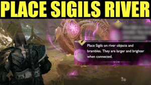 How to "Place sigils on river objects and brambles" God of war ragnarok