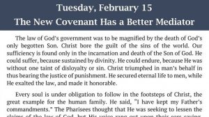 2022 Q1 Lesson 08 – Ellen G. White Notes – Jesus, the Mediator of the New Covenant – by Carla Morri