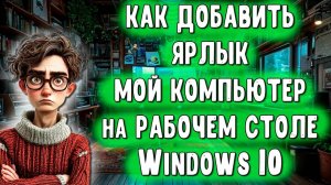 Как Вывести Ярлык МОЙ КОМПЬЮТЕР на Рабочий Стол Windows 10 / Значок Этот Компьютер на Рабочий Стол