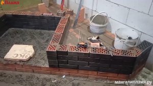 Печник Олег из ст Выселки собирает камин шириной портала 180 см