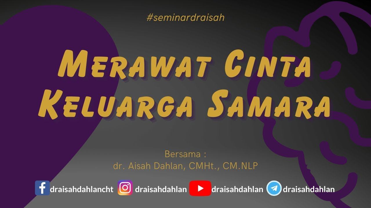 Merawat Cinta Keluarga Samara - dr. Aisah Dahlan, CMHt., CM. NLP смотреть онлайн