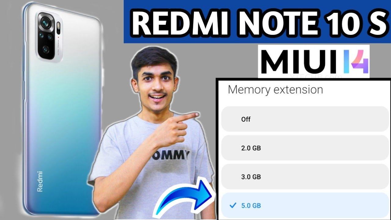 Redmi Note 10 S MIUI 14 Update 5.0 GB Memory Extension | Enable Free 5.0 GB Memory On MIUI 14 смотреть онлайн