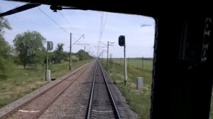 вид с кабины машиниста ЧС2