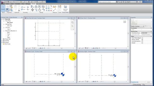 Revit Tutorials: Revit Families - Reference Planes, Constraints & Parameters