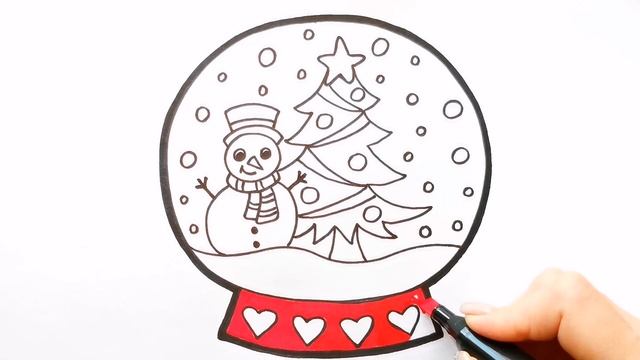 НОВОГОДНИЙ ШАР раскраска / Нарисуй Ка смотреть онлайн