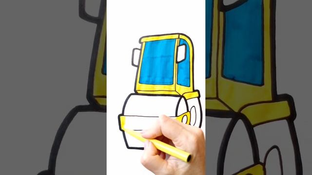 Раскрашиваем КАТОК СПЕЦТЕХНИКА / Нарисуй Ка / Shorts смотреть онлайн