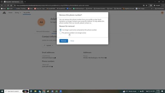 Donor Portal 4-Update Contact Information смотреть онлайн