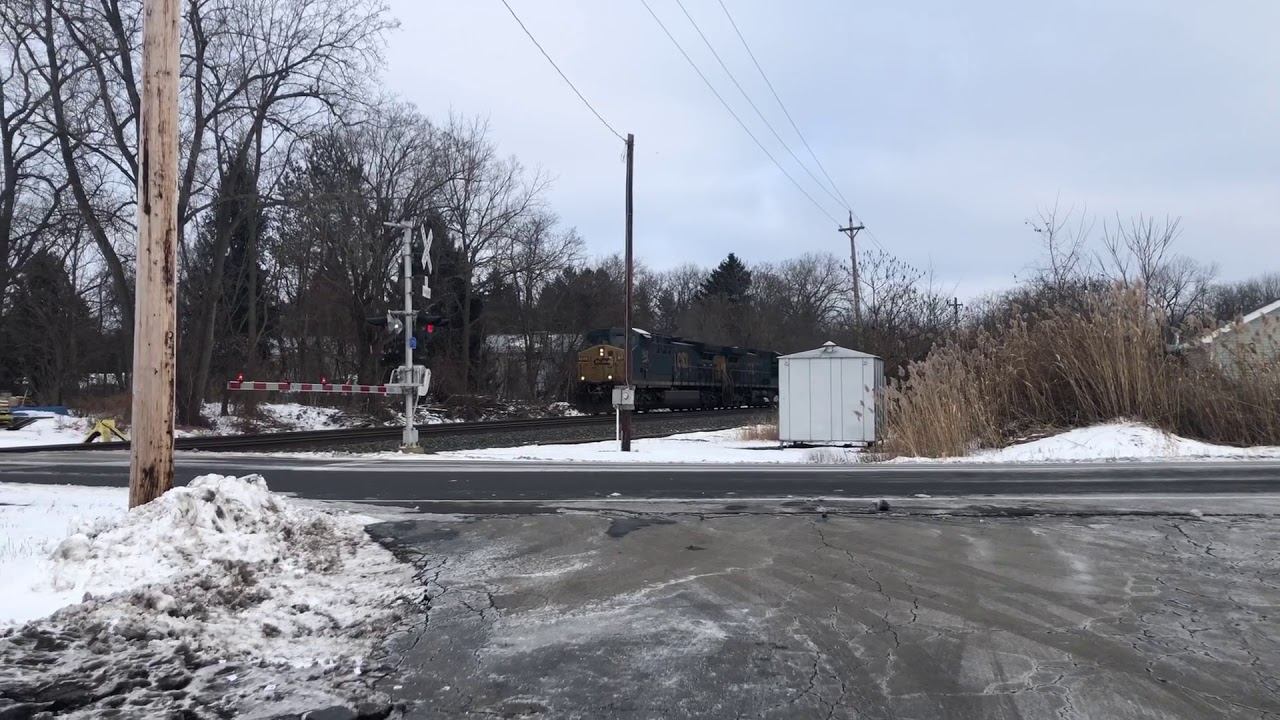 CSX Manifest Train in Fairport NY 1-13-2019