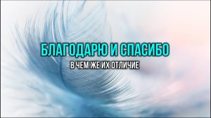 БЛАГОДАРЮ И СПАСИБО: В ЧЕМ ЖЕ ИХ ОТЛИЧИЕ?