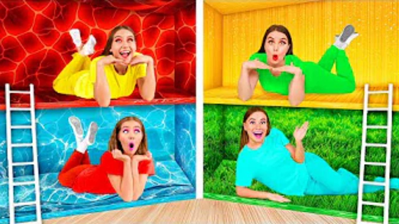 Секретный Домик Под Кроватью Богатая vs Бедная Сумасшедший Челлендж от TeenTeam Challenge