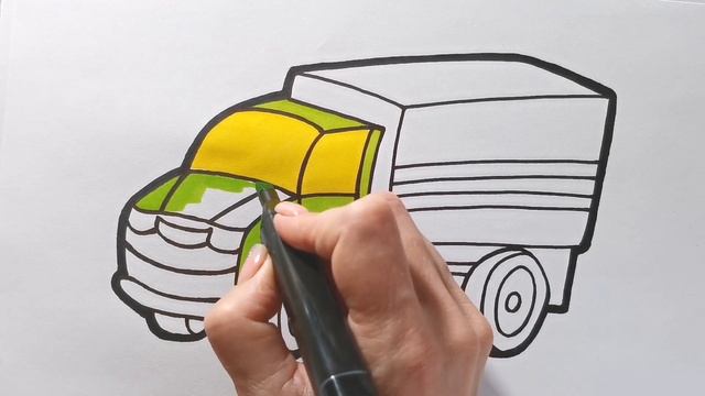 ГРУЗОВИК / раскраска / Нарисуй Ка смотреть онлайн