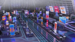 WALL-E Axiom Fly Through (Disney Pixar video) 4k