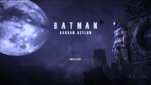 Batman Arkham Asylum Title Screen (Xbox 360, PS3, PC)