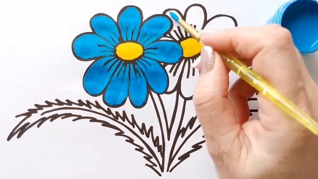 ЦВЕТЫ / раскраска / Нарисуй Ка смотреть онлайн