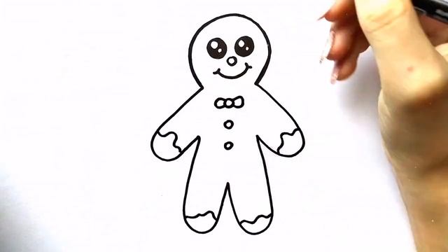 РОЖДЕСТВЕНСКИЙ ПРЯНИК / раскраска / Нарисуй Ка смотреть онлайн