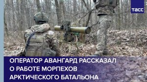 Оператор Авангард рассказал о работе морпехов арктического батальона