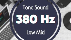 380 Hz Frequency Sound. Tone Audio Signal. Sine Waveform. Low MID