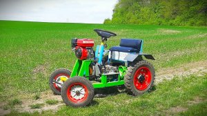 Обзор самодельного минитрактора!