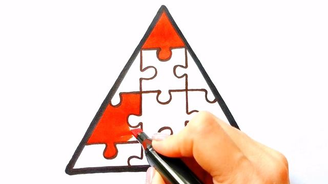 ПАЗЛ ТРЕУГОЛЬНИК / раскраска / Нарисуй Ка смотреть онлайн