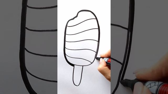 Обрисовываем контур ЭСКИМО / Нарисуй Ка / Shorts смотреть онлайн