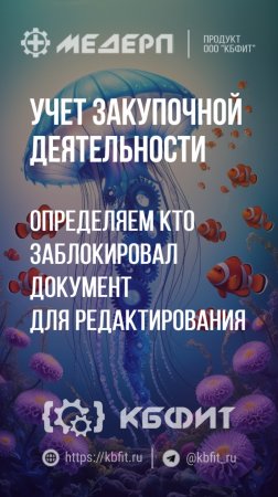 КБФИТ: МЕДЕРП. Учет закупочной деятельности: Определяем кто заблокировал документ для редактирования