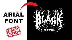 How to create a Black Metal Logo use Font Arial - Death Metal logo tutorial CorelDraw