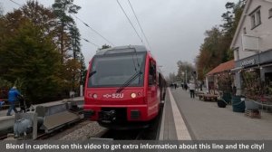 Цюрих, Швейцария, железнодорожная линия: S10.
Маршрут: Цюрих-НВ (Bahnhof SZU) - Утлиберг, 4К UHD HDR