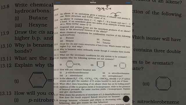 Propanal and pentan 3 one are the ozonolysis