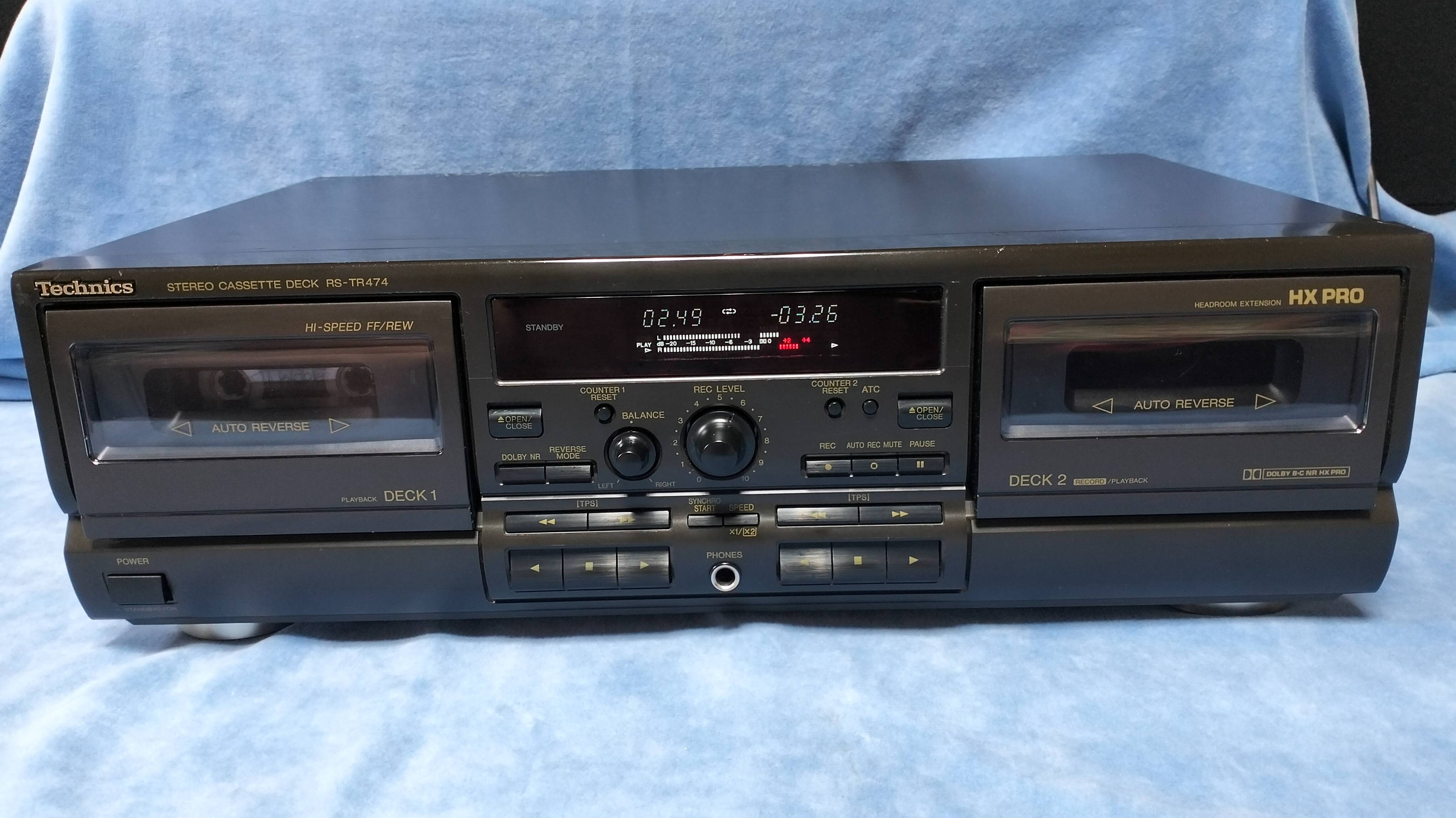 №013-Кассетная дека Technics RS-TR474 Var.2, обзор работы смотреть онлайн