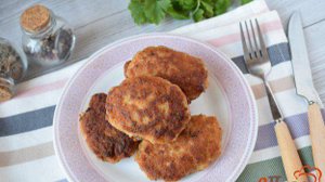 Мясные котлеты с картошкой