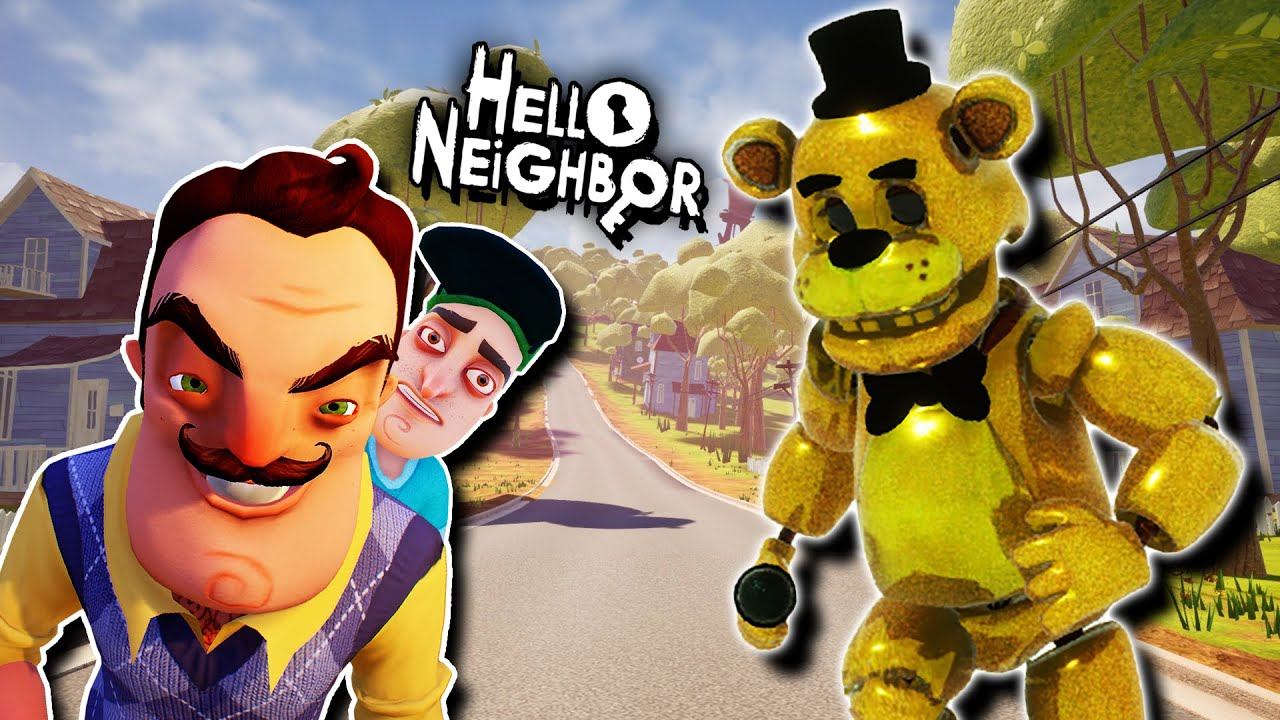 HELLO GOLDEN FREDDY (FNAF Special Delivery) | Hello Neighbor Mod ...