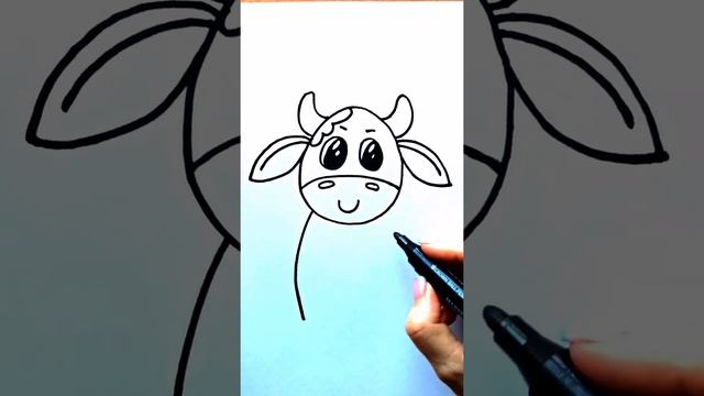 Рисуем красивого бычка / Нарисуй Ка / Shorts смотреть онлайн