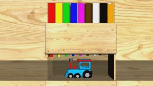Учим ЦВЕТА | Мультфильм Раскрашиваем вагончики паровозика #учимцвета #разноцветныйпаровозик #3д