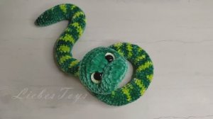Змеюшка, как связать змейку! Змея крючком, змея амигуруми!
