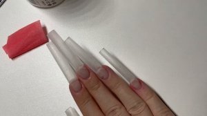 НАРАСТИЛА ДЛИННЫЕ КВАДРАТЫ, НЮДОВЫЙ МАНИКЮР В ДОМАШНИХ УСЛОВИЯХ 😉